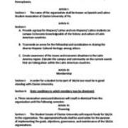 ca. 2020 Spanish and Latino Student Association Constitution and By-Laws Version 2