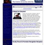 2011-11-08 Inside the Clarion University Libraries Newsletter (Vol. 7, No. 11)