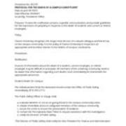 PROTOCOL FOR THE DEATH OF A CAMPUS CONSTITUENT Policy 2001-4-16
