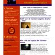 2009-10-27 Inside the Clarion University Libraries Newsletter (Vol. 5, No. 9)