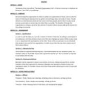 ca. 2020 Music Appreciation Club Constitution and By-Laws