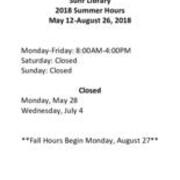 2018 Summer Suhr Library