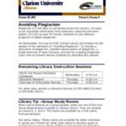 2007-10-23 Inside the Clarion University Libraries Newsletter (Vol. 3, No. 9)