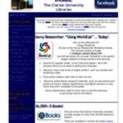 2013-04-23 Inside the Clarion University Libraries Newsletter (Vol. 8, No. 27)