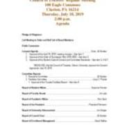 2019-07-18 Council of Trustees Agenda