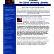 2009-10-13 Inside the Clarion University Libraries Newsletter (Vol. 5, No. 7)