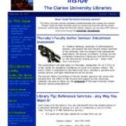 2010-09-28 Inside the Clarion University Libraries Newsletter (Vol. 6, No. 5)