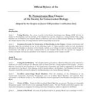 2010 Western Pennsylvania Bios Chapter of the Society for Conservation Biology Constitution and By-Laws