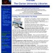 2008-11-11 Inside the Clarion University Libraries Newsletter (Vol. 4, No. 12)