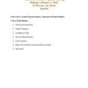 2022-01-03 Council of Trustees Special Meeting Agenda