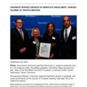 2024-09-26 PennWest Reports Growth in Graduate Enrollment, Honors Alumna at Trustee Meeting