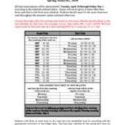 Spring Semester 2020 Final Examination Schedule