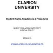 Student Rights, Regulations and Procedures Handbook, 2014-2015