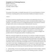 Acceptable Use of Technology Resources Policy 2010-5-5