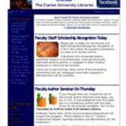 2011-04-12 Inside the Clarion University Libraries Newsletter (Vol. 6, No. 27)