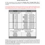 Spring Semester 2021 Final Examination Schedule