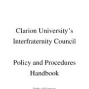 Undated Interfraternity Council Policy Manual