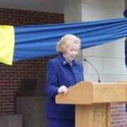 2004-04-20 Schott Carlson Library Dedication President Diane Reinhard 2 JPG