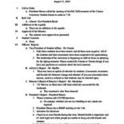 2020-08-31 Student Senate Minutes