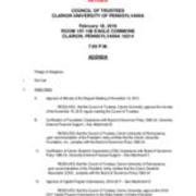 2016-02-18 Council of Trustees Agenda