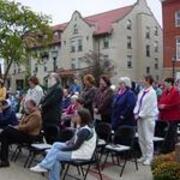 2004-04-20 Schott Carlson Library Dedication Library Employees JPG