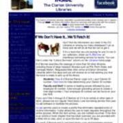 2013-10-22 Inside the Clarion University Libraries Newsletter (Vol. 9, No. 9)