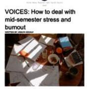 2022-10-25 VOICES -  How to Deal with Mid-Semester Stress and Burnout