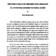 The Public Image of Libraries and Librarians as a Potential Barrier to Rural Access
