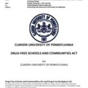 2021 Drug-Free Schools and Communities Act for Clarion University of Pennsylvania