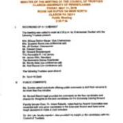 2018-05-11 Council of Trustees Meeting Minutes