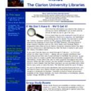 2009-02-03 Inside the Clarion University Libraries Newsletter (Vol. 4, No. 19)