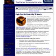 2011-11-22 Inside the Clarion University Libraries Newsletter (Vol. 7, No. 13)
