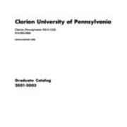 2001-2003 Graduate Catalog