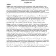 Current Practices and Future Directions of Accommodating Students with Mental Health Needs in Higher Education Institutions