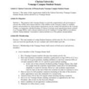 2018 Venango Student Senate Constitution and By-Laws