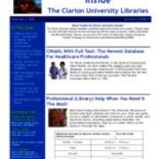 2008-09-02 Inside the Clarion University Libraries Newsletter (Vol. 4, No. 2)