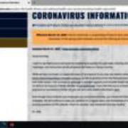 2020-03-25 COVID-19 (Coronavirus) Clarion University Web Site Screen Captures