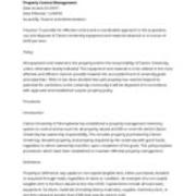 Property Control Management Policy 1997-2-24