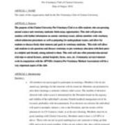 2018 Pre-Veterinary Club of Clarion University Constitution and By-Laws