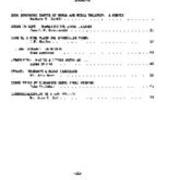 Volume 4, Number 2 1984 Table of Contents