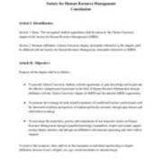ca. 2020 Society for Human Resource Management Constitution and By-Laws Version 2