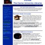 2008-09-16 Inside the Clarion University Libraries Newsletter (Vol. 4, No. 4)