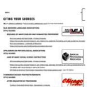 Citing Your Sources