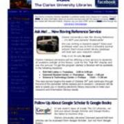 2011-10-18 Inside the Clarion University Libraries Newsletter (Vol. 7, No. 8)