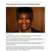 2025-02-19 Social Work Prof Earns Lifetime Achievement Award