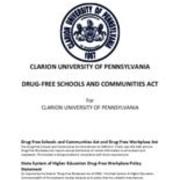 2019-02-01 Drug-Free Schools and Communities Act for Clarion University of Pennsylvania