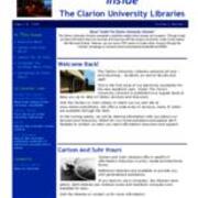 2008-08-26 Inside the Clarion University Libraries Newsletter (Vol. 4, No. 1)