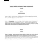 ca. 2020 Financial Planning Association Constitution and By-Laws