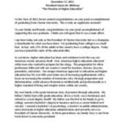 President's Commencement Address, 2011-12-17