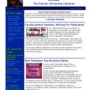 2010-11-09 Inside the Clarion University Libraries Newsletter (Vol. 6, No. 11)
